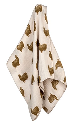 Bamboo Swaddle 47″ x 47″, Pink Alpaca