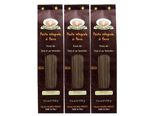 Rustichella d'Abruzzo Pasta, Alternative Flour, Farro in Bags, Spaghetti, 500 gr/1.1 lb