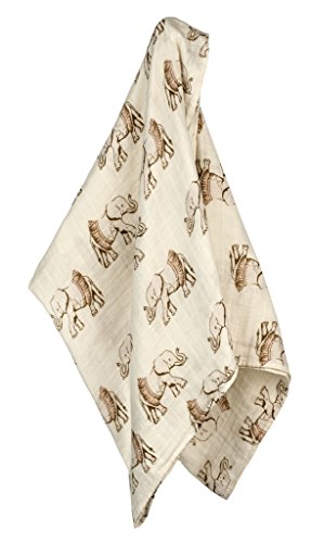 Bamboo Swaddle 47″ x 47″, Tutu Elephant