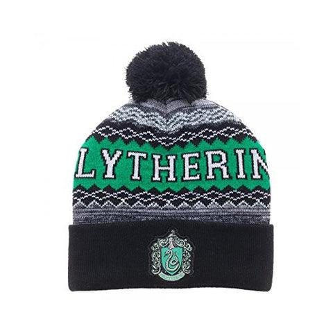 Harry Potter Slytherin Cuff Pom Beanie