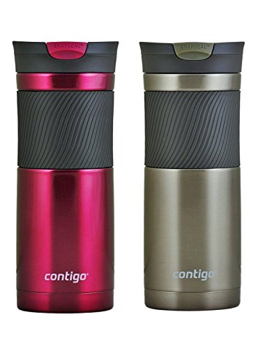 Contigo Byron Snapseal Plastic Tumbler, 16oz - Gunmetal and
Contigo Byron Snapseal Plastic Tumbler, 16oz - Vivaciuos