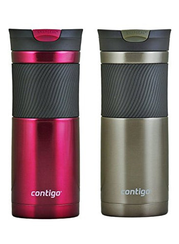 Contigo Byron Snapseal Plastic Tumbler, 16oz - Gunmetal and
Contigo Byron Snapseal Plastic Tumbler, 16oz - Vivaciuos