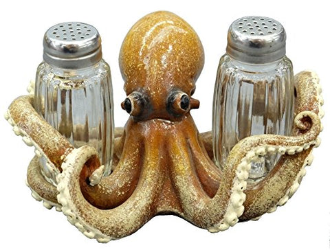 Octopus Salt & Pepper Holder, 6"W