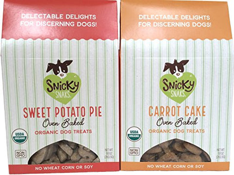 Organic Oven Baked Treat - Sweet Potato Pie, 10 oz and Organic Oven Baked Treat - Carrot Cake, 10 oz