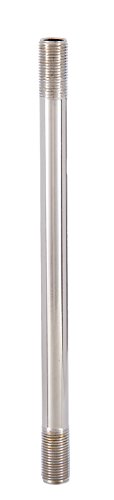 10 Inch Nickel Plated 1/8 IP Steel Threaded Rod