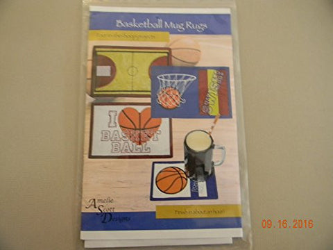 Basketball Mug Rugs, 4 designs