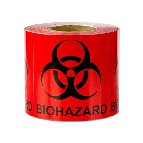 2 x 2 inch - Biohazard Stickers - Warning Stickers (300 Stickers)