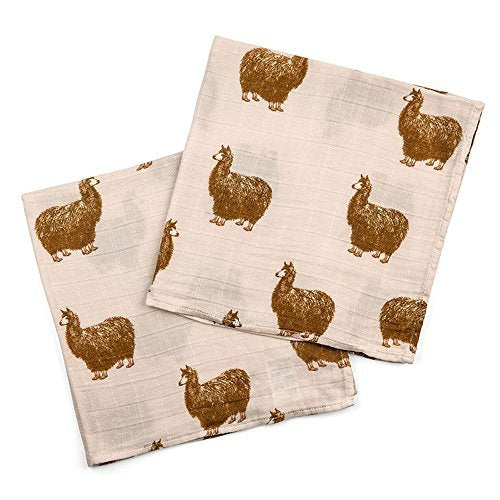 Bamboo Burpies 23" x 23", Pink Alpaca (Set of 2)