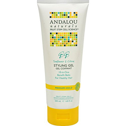 Andalou Naturals Medium Hold Styling Gel Sunflower and Citrus - 6.8 fl oz