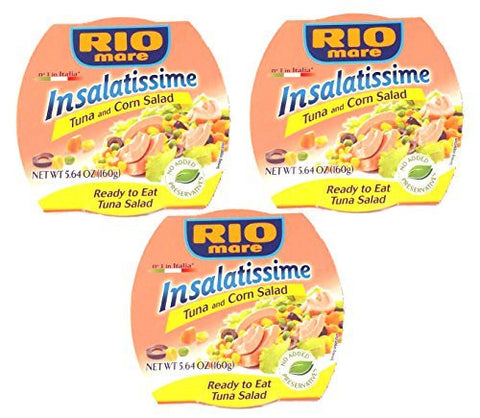 3 RIO MARE INSALATISSIME CANNED TUNA SALAD READY TO EAT 3 x 160 gr.( 480 gr)