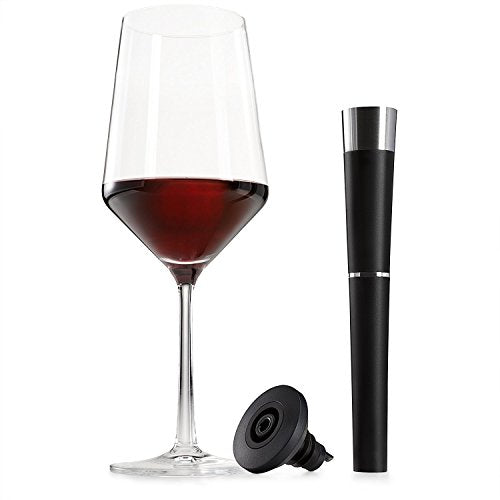 Zzysh by Vinturi Wine Presever - Black and
Zzysh by Vinturi Wine Stopper - Black