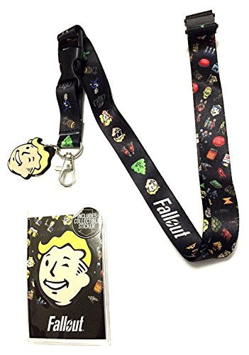 Fallout Emoji Lanyard with Sticker
