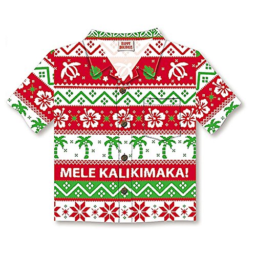 Aloha Shirt Christmas Cards: Island Ugly Sweater (8 Cards, 9 Envelopes), 8" x 5 7/8"