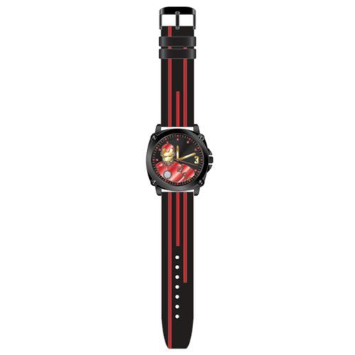Iron Man Half Armor Black Red Rubber Strap Watch – Capital Books and ...