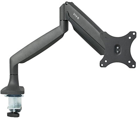 Aluminum Single Monitor Stand Desk Mount w/ Gas Spring Arm Fits up to 32" Screen, Dimensions 19.25"x12.5"x4.5"