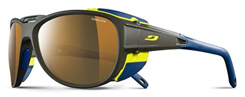 Julbo Mountain Explorer 2.0 Sunglasses, Cameleon-Brown Tint Lens, Army/Yellow Frame, Large