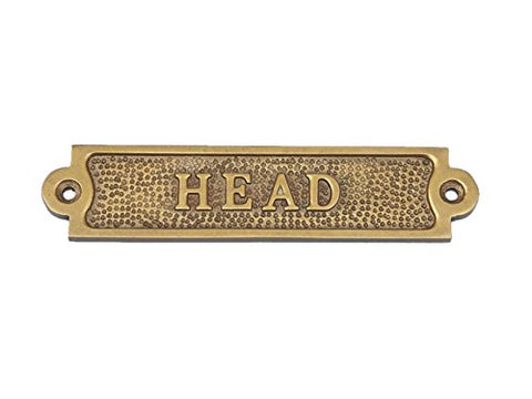 Antique Brass Head Sign 6"