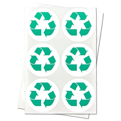 1.5 inch - Recycle Stickers - Trash and Disposal Stickers (300 Labels)