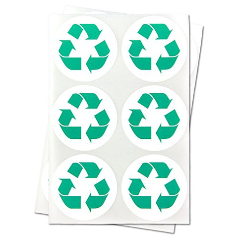 1.5 inch - Recycle Stickers - Trash and Disposal Stickers (300 Labels)