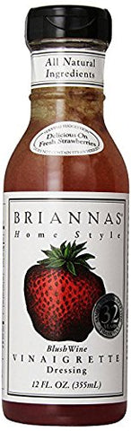 Briannas Blush Wine Vinaigarette Dressing 12 oz