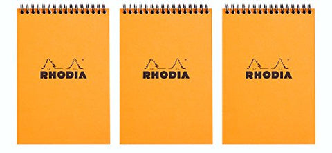 Rhodia Classic Notepads Top Wirebound 4 x 6 Graph Orange 80 sheets