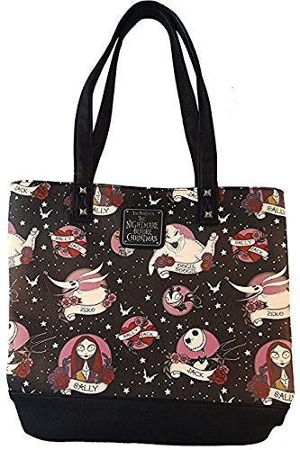Nightmare Before Christmas Tattoo Flash Print Tote Bag