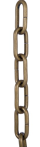B&P Lamp Antique Brass Finish 0 Gauge Heavy Duty Chain