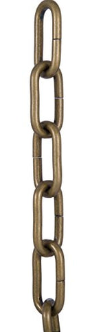 B&P Lamp Antique Brass Finish 0 Gauge Heavy Duty Chain