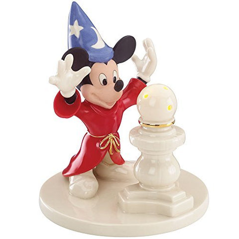Lighted Mickey Mouse Sorcerer Figure By Lenox - The Disney Magic Globe Glows