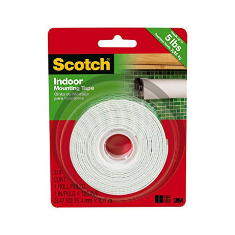 3M Scotch Heavy Duty Mounting Tape, 1-Inch by 125-Inch