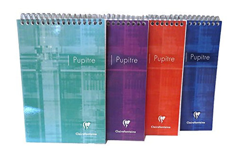 Clairefontaine Classic Notepads Top Wirebound 5 ¾ x 8 ¼ Lined Assorted Covers 80 sheets