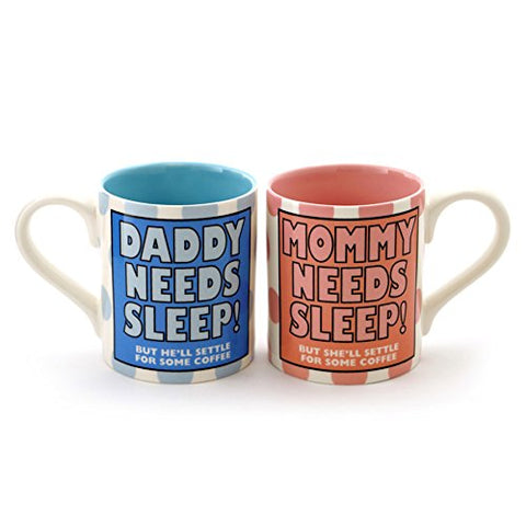 Enesco ONIM Mugset Daddy Mommy Needs