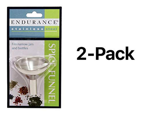 RSVP Herb/Spice Funnel Fill Small Bottles Stainless Steel Endurance (2-Pack)