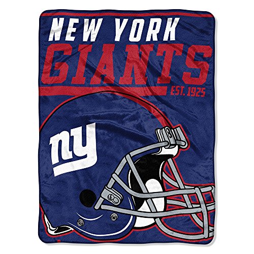 New York Giants NFL "40-Yard Dash" Micro Raschel Throw 46”x 60”