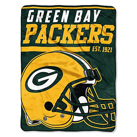 Green Bay Packers NFL "40-Yard Dash" Micro Raschel Throw 46”x 60”