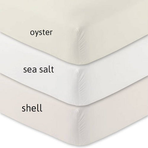 SHORE COLLECTION Fitted Sheet Split HEAD Cal King Size, 18" oyster