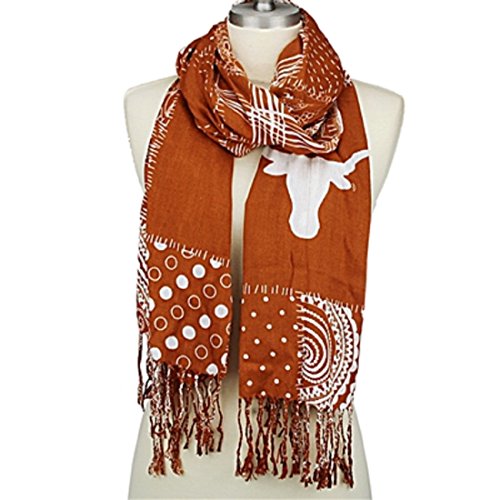 Mixed Print Scarf, Texas, 72"L x 24"W