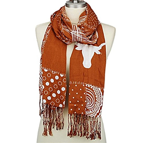 Mixed Print Scarf, Texas, 72"L x 24"W