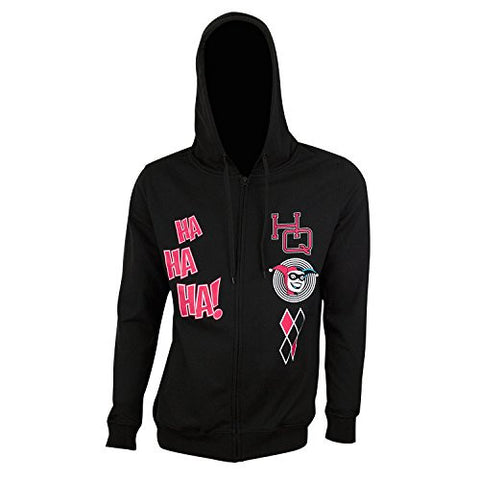 DC Comics Harley Quinn Zip Up Hoodie-XL