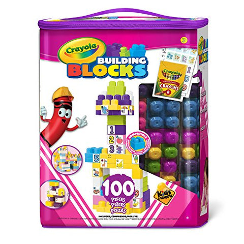 Crayola Kids @ Work 100 Tote with 90 Blocks, 8 Crayons, and 2 Decal Sheets