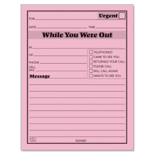 Adams While You Were Out Pad, 50 Sheets/Pad, 12 Pads/Pack
