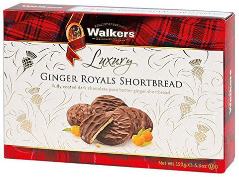 Walkers Luxury Ginger Royals Shortbread 150g