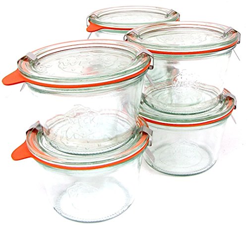 ¼ L Mold Jar (6 jars w/ glass lids, 6 rings, & 12 clamps)