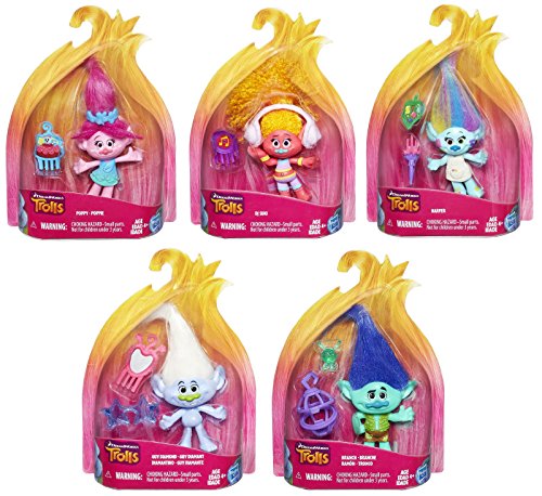 Hasbro - Trolls Small Troll Town Collectable Asst - Branch, 
Hasbro - Trolls Small Troll Town Collectable Asst - Guy Diamond, 
Hasbro - Trolls Small Troll Town Collectable Asst - DJ Suki, 
Hasbro - Trolls Small Troll Town Collectable Asst - Harper and 
Ha