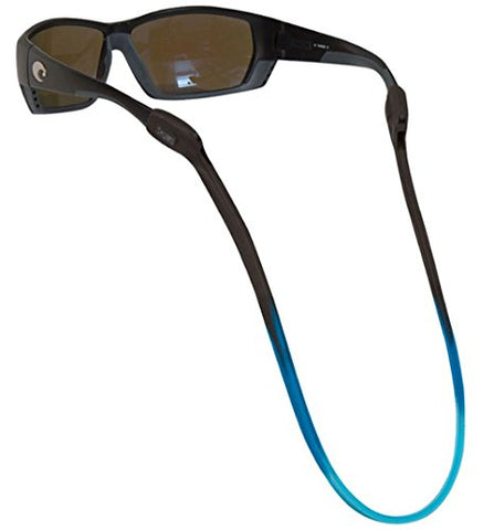 Eyewear Retainers, Silicone, Switchback, Black / Marine Blue / Aqua