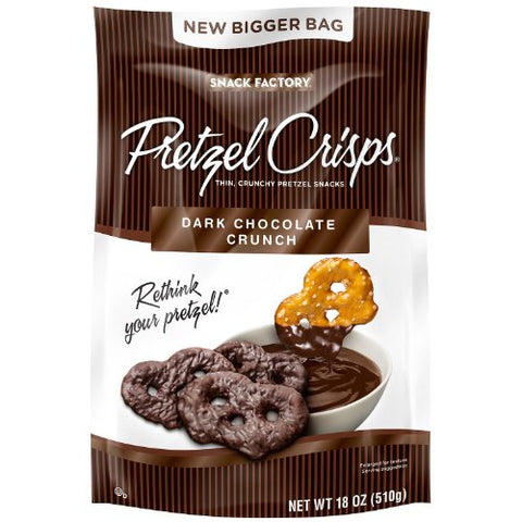 Snack Factory Pretzel Crisps Dark Chocolate Crunch - 18oz