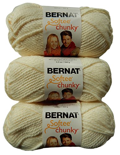 Bernat Softee Chunky Yarn - Solid Natural 108 Yards 3.5 OZ