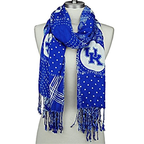 Mixed Print Scarf, Kentucky, 72"L x 24"W
