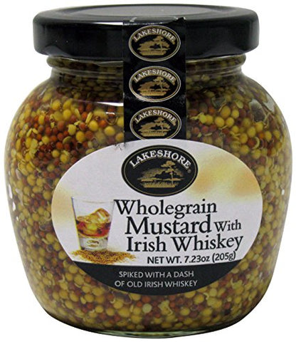 Lakeshore Wholegrain Mustard with Irish Whiskey 7.2 oz.