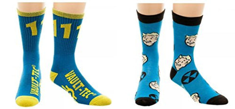 Fallout Vault 111 Crew Socks and Fallout Vault Boy Crew Socks